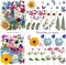 99Pcs Pressed Dried Flowers and Butterfly for Resin Molds, Assorted Real Natural Flowers Leaves Stickers for DIY Art Nail Crafts, Jewelry, Candle, Soap Crafts Making